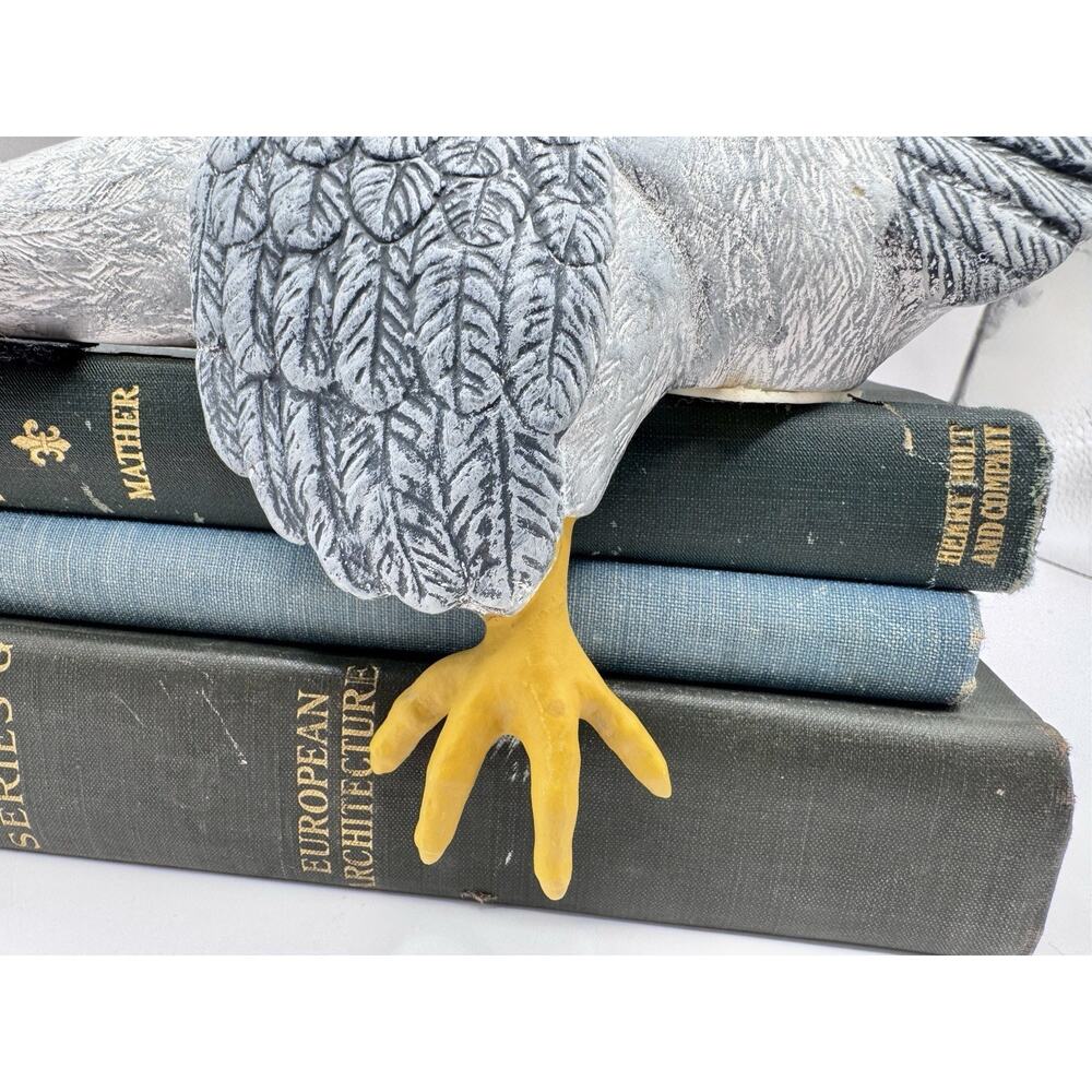 Farmhouse Sleep Napping Chicken Shelf Decor Rustic Country Hen Sculpture - Picture 3 of 11